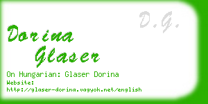dorina glaser business card